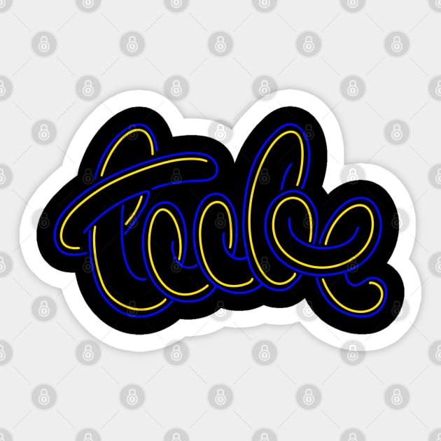 The Tube Neon Logo (TV Show) Sticker by Stupiditee